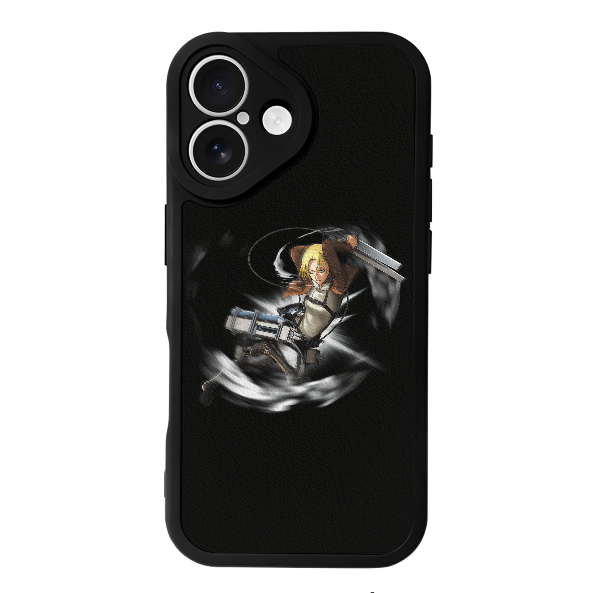（画像用） 進撃の巨人 アニ・レオンハート Attack on Titan Annie Leonhart 【iPhone 16シリーズ対応】シリコンスマホケース（レザー調） 材質：シリコン